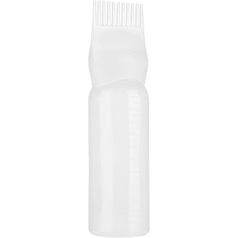 Hair Oil Applicator Bottle Carrot Comb Applicator Bottle 150ml White Hair Dye Brush Hair Oil Bottle Color Shampoo Bottle Oil Comb Hair Tools Applicator Brush Bottles
