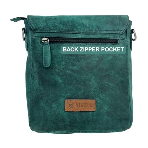 Myra Bag Distressed Leather Messenger Bag - Crossbody Purse for Women3