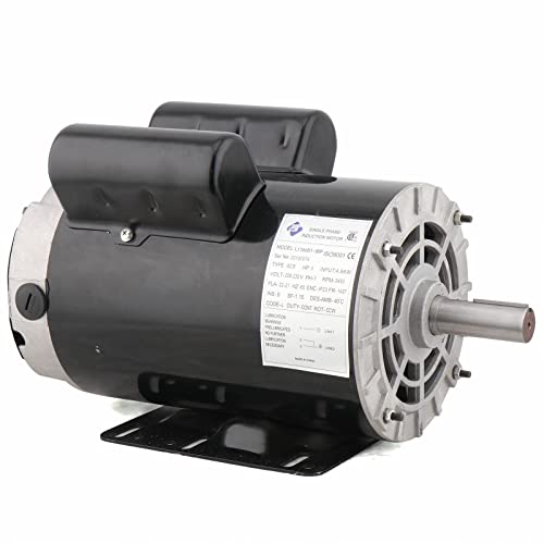 5Hp Electric Compressor Motor, 3450Rpm 143T/56 Frame Single Phase 7/8" Shaft Diameter Air Compressor Electric Motor 208-230V #TOP2
