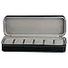 HOMEATER 6 Slot Watch Box Portable Travel Zipper Case Collector Storage Jewelry Storage Box(Black)