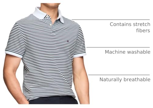 Image of Tommy Hilfiger Men's Short Sleeve Polo Shirts in Regular Fit With Stretch and Organic Pique Cotton
