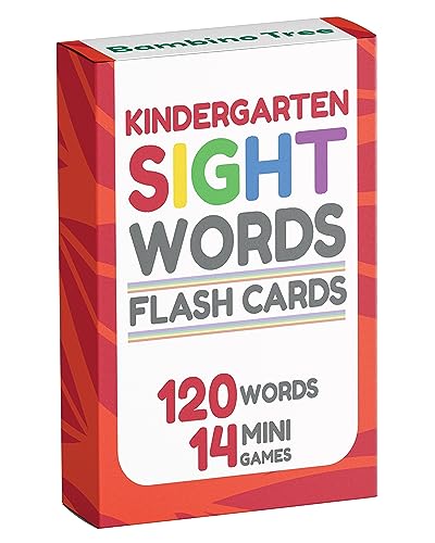 Sight Words Flash Cards Kindergarten - 120 High Frequency Words from Dolch's and Fry's Lists for 4-6 Years