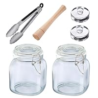 Westmark Fermentier-Set, 8tlg. – Set inkl. 2 Drahtbügelgläser, 4 Fermentiergewichte und je 1 Fermentier-Stampfer und 1 Zange, 666022E6