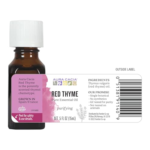 Aceite Esencial de Tomillo Rojo Aura Cacia 0.5 Fl Oz miniatura 5