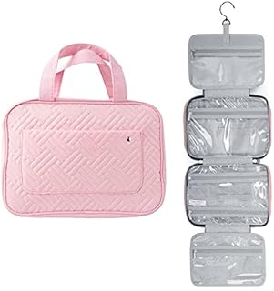 Hanging Travel Toiletry Bag for Women and Men, Large Foldable Wash Bag Makeup Cosmetic Organizer, Waterproof Hanging Toiletries Bag for Business Trip,Gym,Vacation and Household