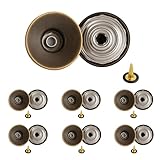 Trimming Shop 17mm Messing Jeans Knopf, strapazierfähiger Reißverschluss Knöpfe mit Rückenstiften Niet für Reparaturkleidung, Jeansjacken, Handtasche, Röcke, Bronze, 10 Stück Set