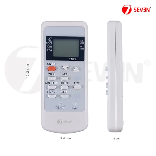 Image of 7SEVEN Compatible with Whirlpool AC Remote Control Model 135A Suitable for 1 1.5 2 Ton Split and Window Air Conditioner - Match Each Key by Key Exactly with Existing AC Remote Function