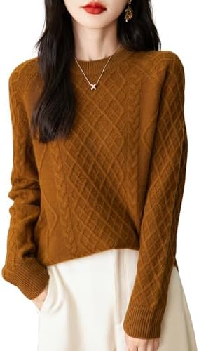 Chanyarn Women's Crew Neck 100% Merino Wool Sweater 2025 Fall Win...