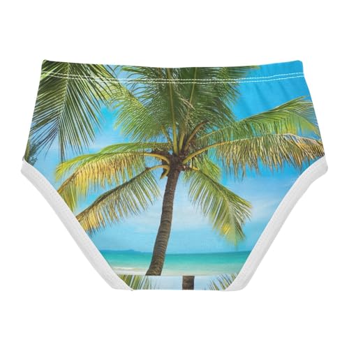 Cotton Toddler Underwear Custom Beach Palm Tree Panties Little Girl Bright Undies Kids Briefs 2t2