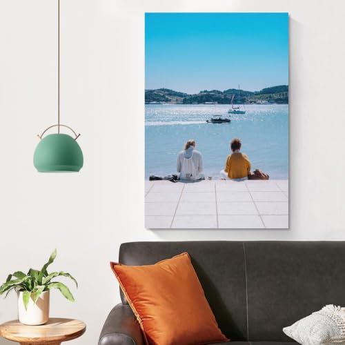 Tableau mer tranquille impression sur toile zen 50x75 cm