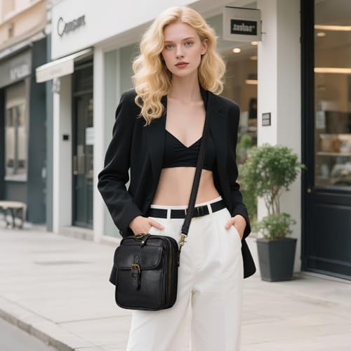 Small Crossbody Bags for Women Vegan Leather Messenger Purses, Vintage Wallet Anti Theft Shoulder Handbags with Card Slots2
