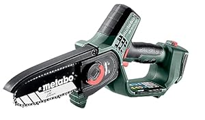 Metabo Akku Gehölzsäge (Holzsäge ohne Akku/Ladegerät, kleine Kettensäge 15 cm, im Karton, Gartensäge) 600856850