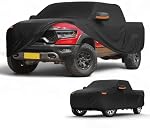 Car Cover Waterproof All Weather Sun Rain Protection Full Exterior Cover for Dodge for Ram Black with Left Side Zippers