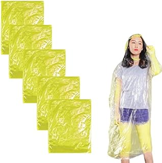 5 PCS Disposable Rain Raincoat Ponchos