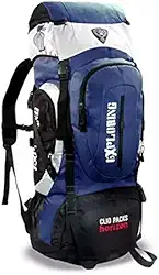 MOCHILA RESISTENTE 70L VIAGEM CAMPING TRILHA PESCA IMPERMEÁVEL (Azul)