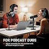 FIFINE Desktop Microphone Stand, Heavy-Duty Metal Adjustable Table Mic Stand with 5/8" Male to 3/8" Female Screw Adapter, 4 Non-Slip Pads Compatible with Microphones for Recording, Streaming-BS1 #5
