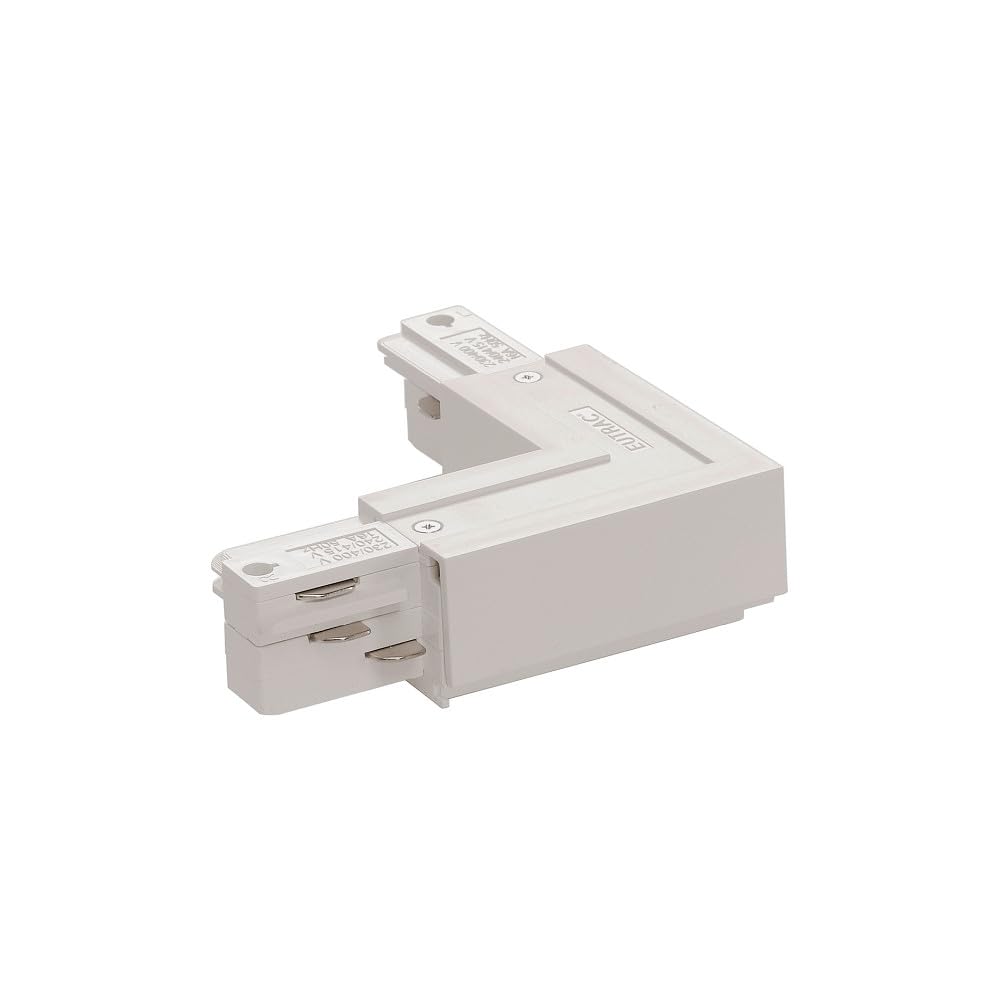 SLV EUTRAC conector en L, toma de tierra exterior/blanco