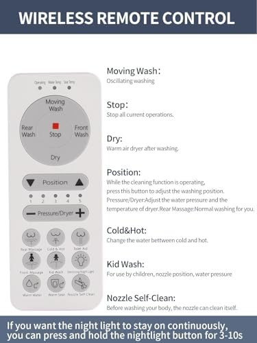 bidet toilet seat controls remote - smart toilet seat remote control