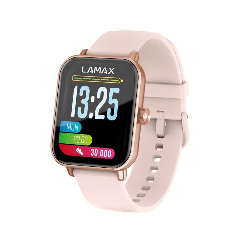 Montre connectée avec appels Bluetooth et moniteur de sommeil Lamax Rose Gold