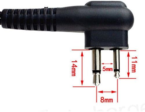 Qiuyan Black Security Guard 2 Pin Air Tube SIA Covert Security Earpiece Headset PTT for Motorola Radio PTT CP040 GP300