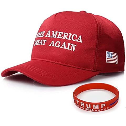 MAGA Trump Hat, Donald Trump Cap, Keep American Great Trump 2020 Hat with Wristband (MAGA-Red)(Size:L) Cover