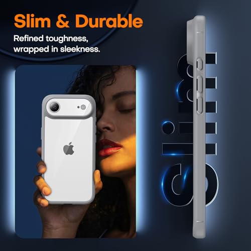Image of TAURI for iPhone Air Case, with Screen Protector, Grey