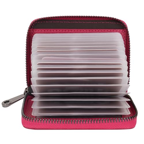 IHIGOGOFA Porte Cartes de Crédit Femme Homme Cuir 20 Fentes