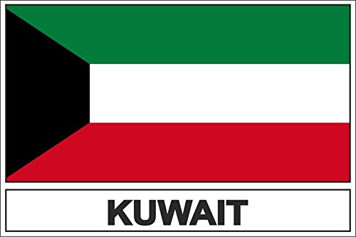 Akachafactory Autocollant Sticker Drapeau KWT Koweit
