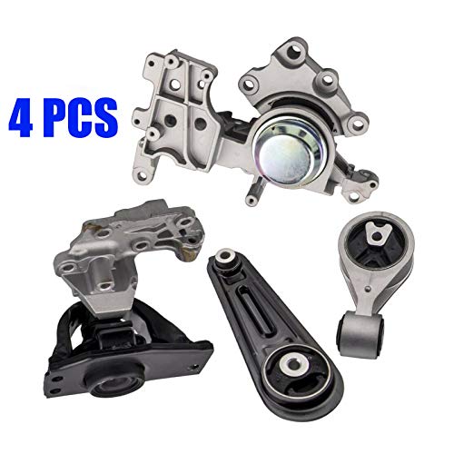 Engine Motor Mount & Trans Mount 4pcs works with Nissan Rogue 2.5L 08-13, Trans Engine Motor Mount Set 4 compatible with Nissan 4WD 08-13 A7370 4351 4352 7370 MK107 M936