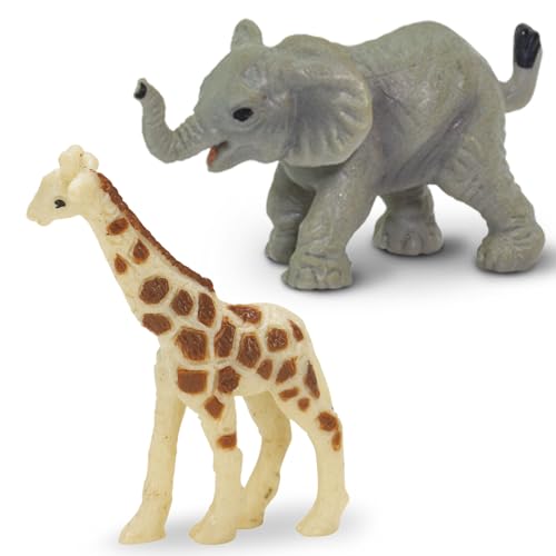 Safari Ltd. Good Luck Minis Savanna Fun Pack - 8 Mini Figurines of Savanna Wildlife Animals - Educational Toy for Boys, Girls, and Kids Ages 5+