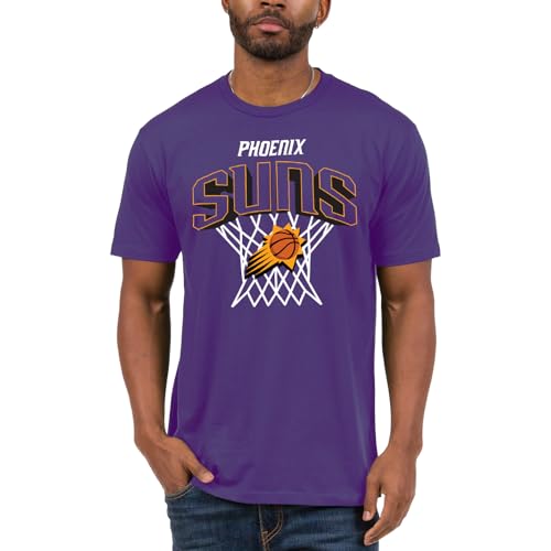 Junk Food NBA - Phoenix Suns Nothing But Net Adult SS T-Shirt Purple - image 1