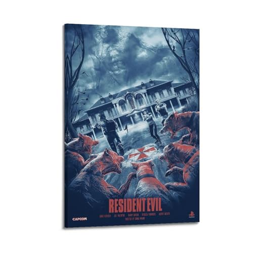 SDYFERBX Póster artístico de Resident Evil Game 11, póster decorativo de lienzo para pared e impresión artística moderna para dormitorio familiar, 60 x 90 cm