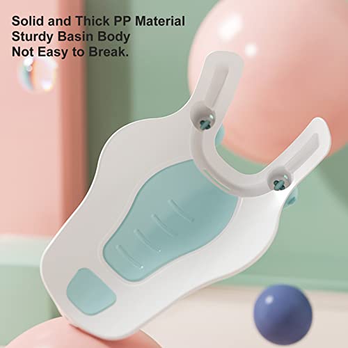 Image of Clean Rinse Baby Bather, Wash Hip Collapsible Portable Clean Rinse Bather Semi Circular Sink Ergonomic Multi Function for Home (Mint Green)