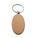 Produktbild Spaufu Schlüsselanhänger Schlüsselanhänger Blank Holz Schlüssel Anhänger Autoschlüssel Ring Rucksack Handtasche Taschen Hängende Ornamente Männer Frauen Mädchen Geschenk Zubehör (Oval)
