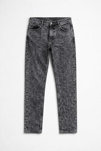 Image of Men's Baggy Jeans - Relaxed Fit Streetwear Denim Pants | Oversized Wide-Leg Mid Rise Jeans (in, Numeric, 30, Regular, Standard, Charcoal Gray)