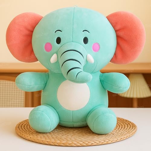 Image of Zest 4 Toyz Soft Toy for Girls (23 cm) | Baby Toys | Cute Stuffed Animal Plush Toy | Cuddly Elephant Soft Toy Teddy Bear for Kids | Birthday Gift - Multicolor