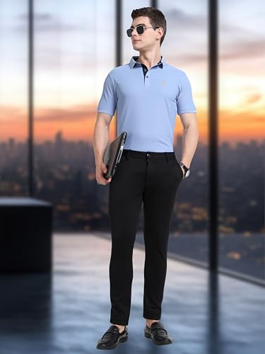Image of STELLERS Men's Premium Regular Fit Polo T-Shirt's |Feather Touch Feel | Odour Resistant| Anti-Static| Wrinkle Free | Quick Dry | Stretchable | Lightweight | Sweat-Proof