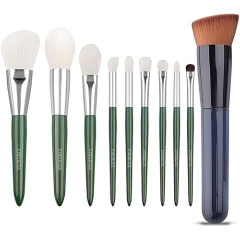 Natural Goat Hair Makeup Brushes Set with Ultra soft hair for Foundation, Concealer, Blush, Contour, Blending, Eyeshadow Cover