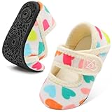 LeIsfIt Toddler Slippers - Boys & Girls Wide Adjustable House Shoes, Warm Winter Slippers, Non-Slip Indoor/Outdoor Slipper Shoes - Color Love 7.5-8.5 Toddler