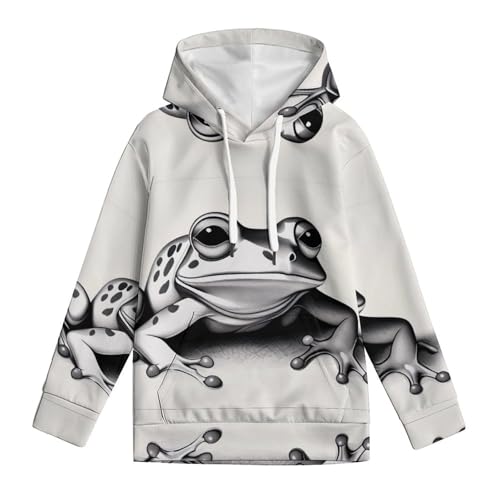 Sweat à capuche grenouille enfant pull manches longues vêtement 5-13 ans