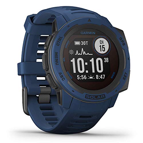 Instinct Solar - wasserdichte GPS-Smartwatch mit Solar-Ladefunktion für bis zu 54 Tage Akku. Mit Sport-/Fitnessfunktionen, Herzfrequenzmessung
