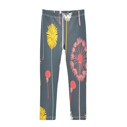 Toddler Girls Leggings Printed Yoga Pants Leggings Dandelions for Kids
