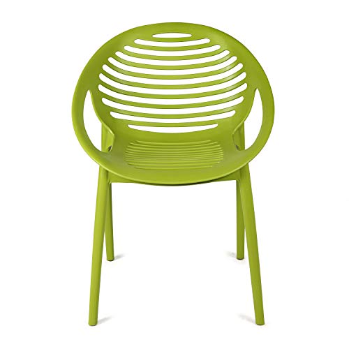 Image of Cello Abacus Chair Set Pack of 6 - Green | Strong and Durable | Easy to Clean | Chair for Living Room, Bed Room, Kitchen, Office Room, Outdoor | 3 Years Warranty