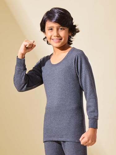 Image of Lux Inferno Kids Thermal Top | Full Sleeves Round Neck Warm Innerwear | Boys & Girls Winter Wear