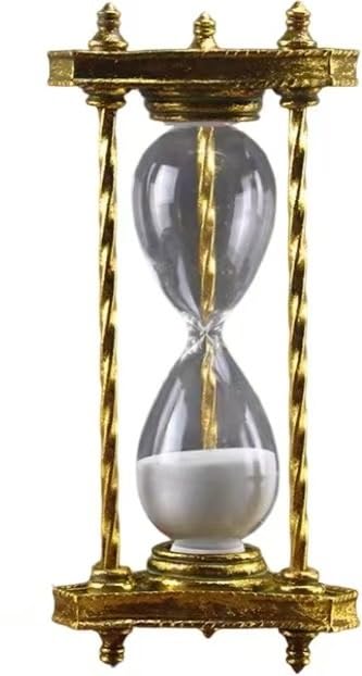 Temporizador de Arena de Reloj de Arena, Reloj de Escritorio Decorativo e Idea de Regalo for Amigos, decoración de Mesa de Oficina en casa(Gold,16x35cm)
