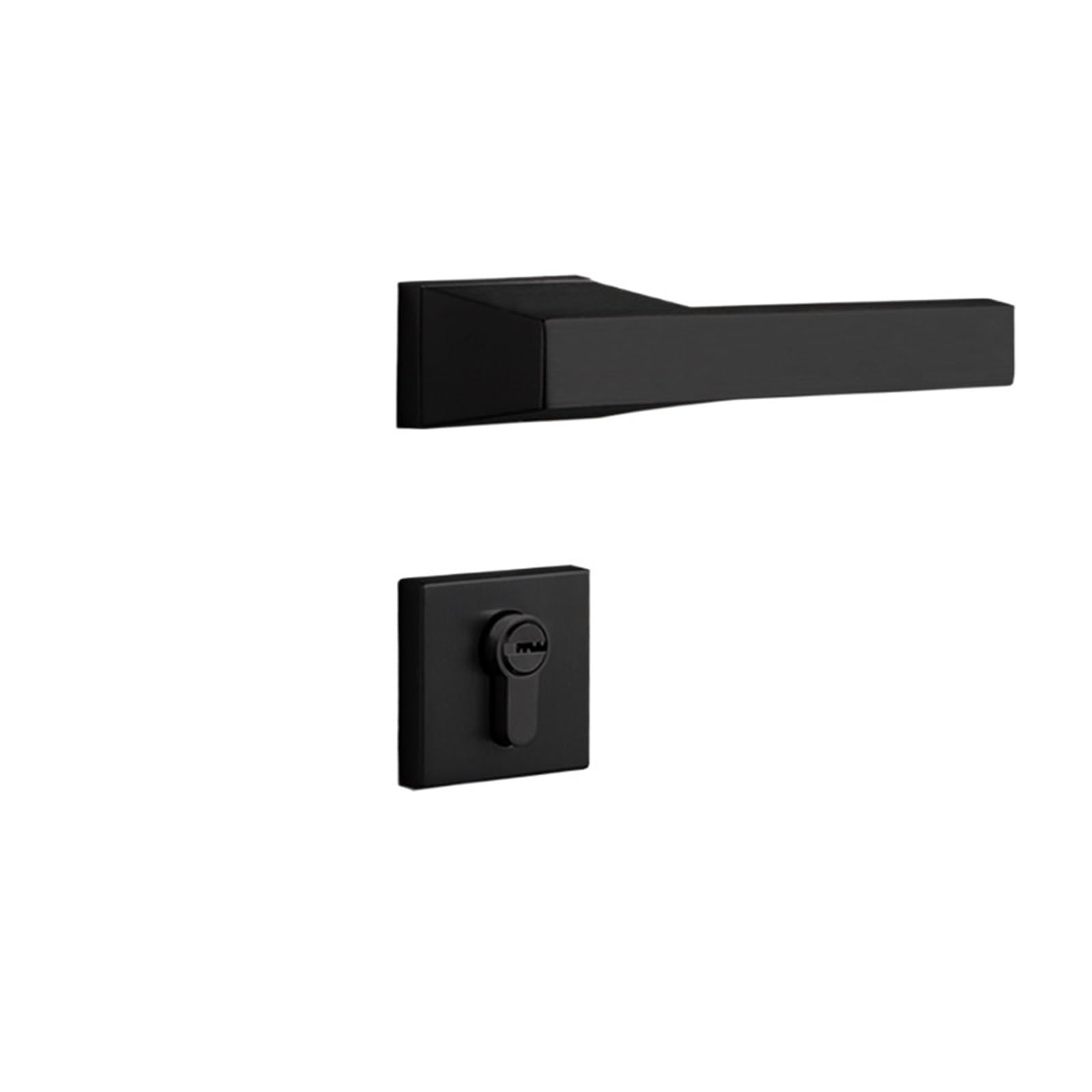 Serrure de porte de chambre robuste en zinc fini noir pour éliminer le jeu