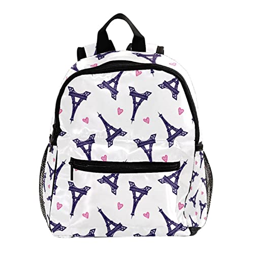 Sac à dos enfants Tour Eiffel 30,5 cm mignon sac à bandoulière d'extérieur