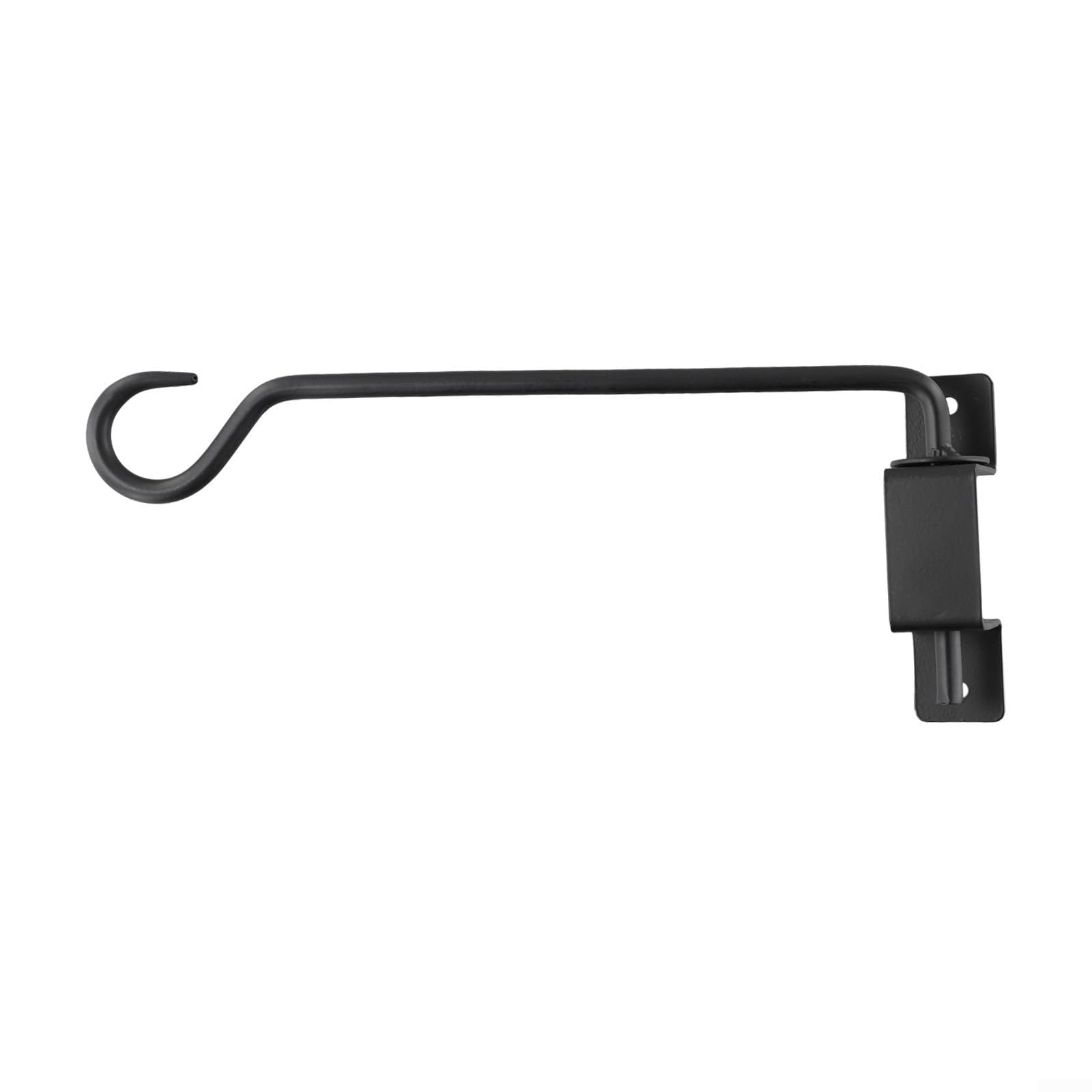 GLFLOW 45-180 Degree Swivel Wall Hook Bracket Adjustable Metal Outdoor Garden Hanger For Lanterns Bird Feeders Plants Wind Chimes (Black 31 * 12)