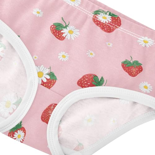 Wusikd Pink Daisies Girls' Underwear Cotton Girls Briefs Soft Toddler Underwear 2T4