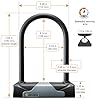 Via Velo Bike U-Lock with Cable, Heavy Duty Anti-Theft Bicycle U Locks with 8mm Braided Steel and 3 Keys, 4ft Length Security Cable for Bike, Scooter Mountain Road Bike #1